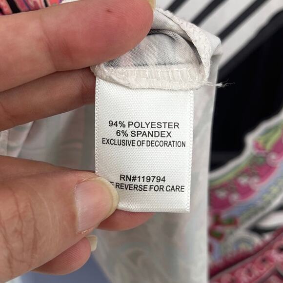 Unity World Y2K Babydoll Top Sz M Boho Fairy Grunge Tunic Pleated Sequin Paisley - Picture 11 of 12